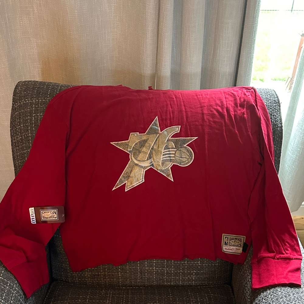 Red 76ers Glitter Long Sleeve Shirt